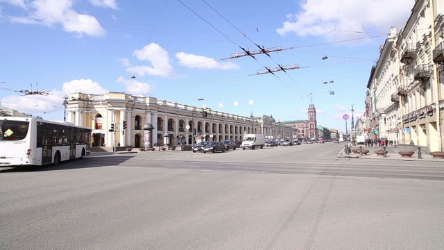 Nevsky prospect on a clear day
