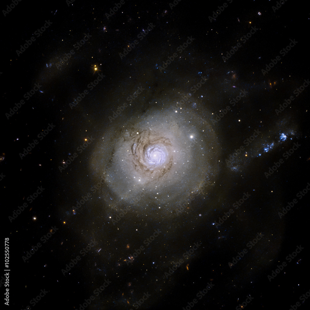 Wall mural view image of galaxy system isolated elements of this image furnished by nasa