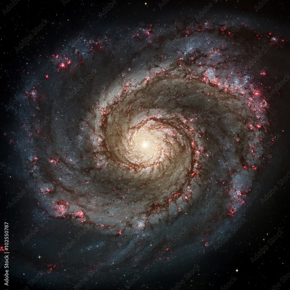 Wall mural view image of galaxy system isolated elements of this image furnished by nasa