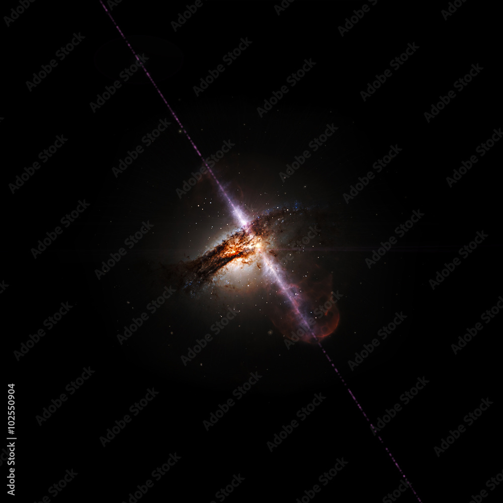 Wall mural view image of galaxy system isolated elements of this image furnished by nasa