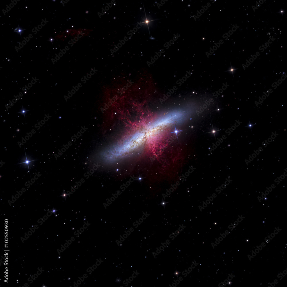 Wall mural view image of galaxy system isolated elements of this image furnished by nasa