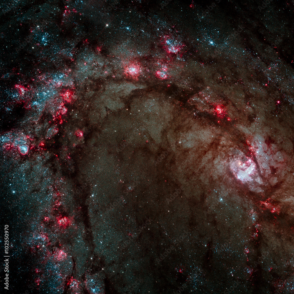Wall mural view image of galaxy system isolated elements of this image furnished by nasa
