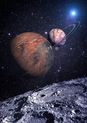 Alien Exo Planet. Elements of this image furnished by NASA © mode_list