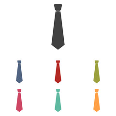 Tie icons set