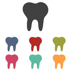 Tooth icons set