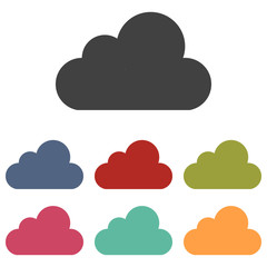 Cloud icons set
