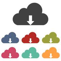 Cloud icons set