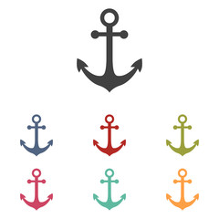 Anchor icons set