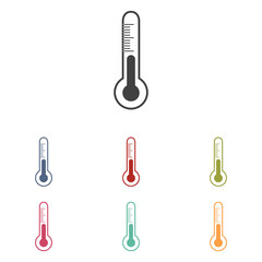 Thermometer icons set