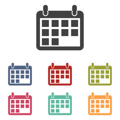 Calendar icons set