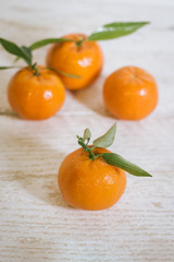 Mandarins on a wooden table