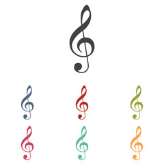 Fototapeta premium Violin clef icon