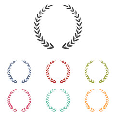 Laurel Wreath icons set