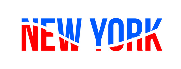 New York City vector flag typography - 102553165