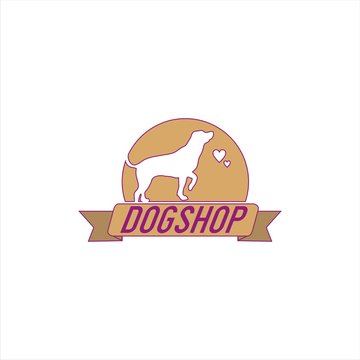 dogs shop logo template