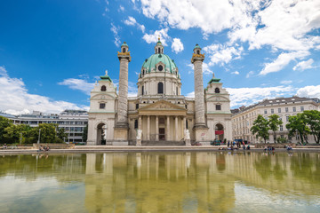 Fototapeta na wymiar Saint Charles Church , Vienna , Austria