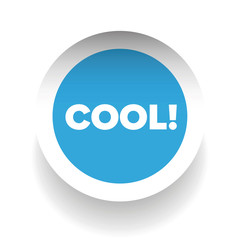Cool! label vector blue