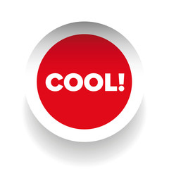 Cool! label vector red
