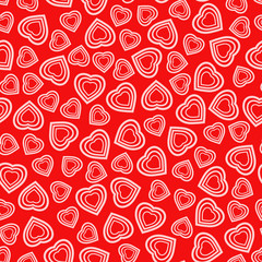 Seamless pattern with stylized heart symbol. Romantic wallpaper. Happy Valentine's day, wedding, love concept background. Colorful wrapping paper. Vector illustration