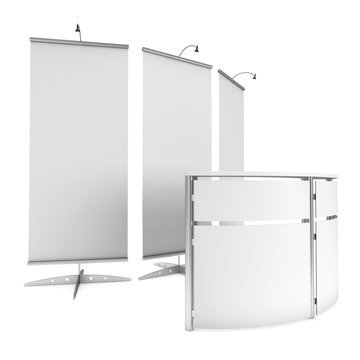 Blank Roll Up Expo Banner Stand.