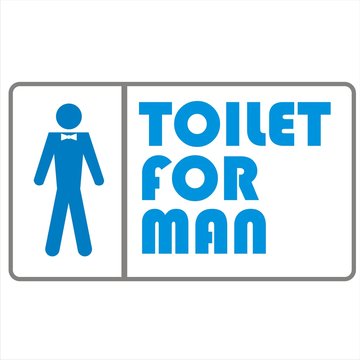 Toilet icon for man template