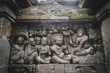 Heritage Buddist temple Borobudur complex in Yogjakarta in Java, indonesia