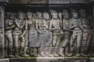 Heritage Buddist temple Borobudur complex in Yogjakarta in Java, indonesia