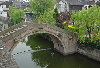 Fototapeta premium Shanghai, old bridge at the Xitang ancient town.