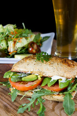 tomato and avocado sandwich