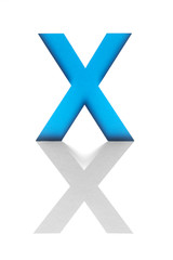 Alphabet of cutout stencil letters