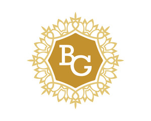 BG initial royal letter logo