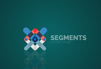 Vector outline minimal abstract geometric logo