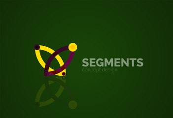 Vector outline minimal abstract geometric logo