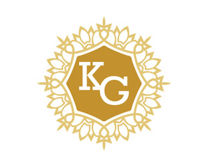 KG initial royal letter logo 