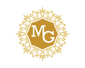 MG initial royal letter logo 