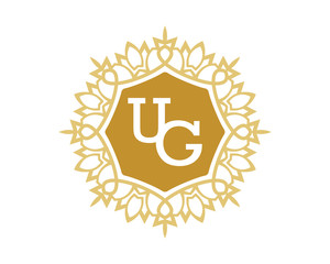 UG initial royal letter logo