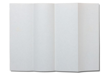 Empty white Crumpled paper on white background