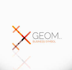 Logo, linear abstract geometric icon