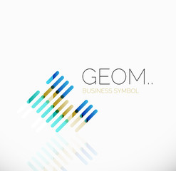 Logo, linear abstract geometric icon