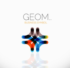 Logo, linear abstract geometric icon