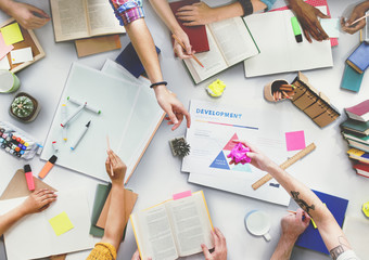 Brainstoming Gruoup of people Working Concept
