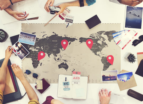 Business Travel Meeting Discussion Team Concept