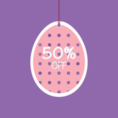 Easter Egg Discount Tag 50%