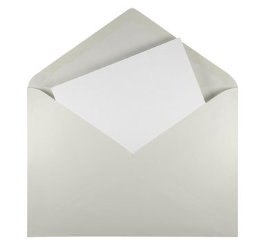 Blank open envelope - white