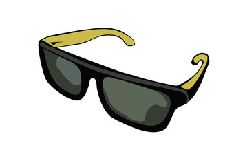 illustration of sunglasses on white background