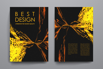 Set of brochure, poster design templates in abstract style