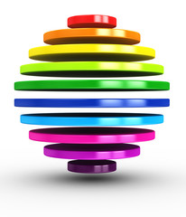 colorful ball on white background