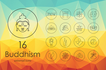 Set of buddhism icons