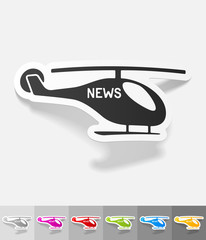 realistic design element. news helicopter