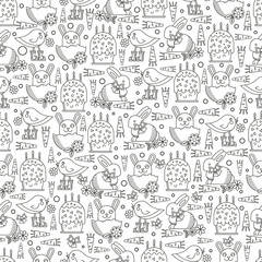 Happy Easter seamless pattern